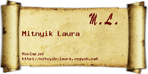 Mitnyik Laura névjegykártya